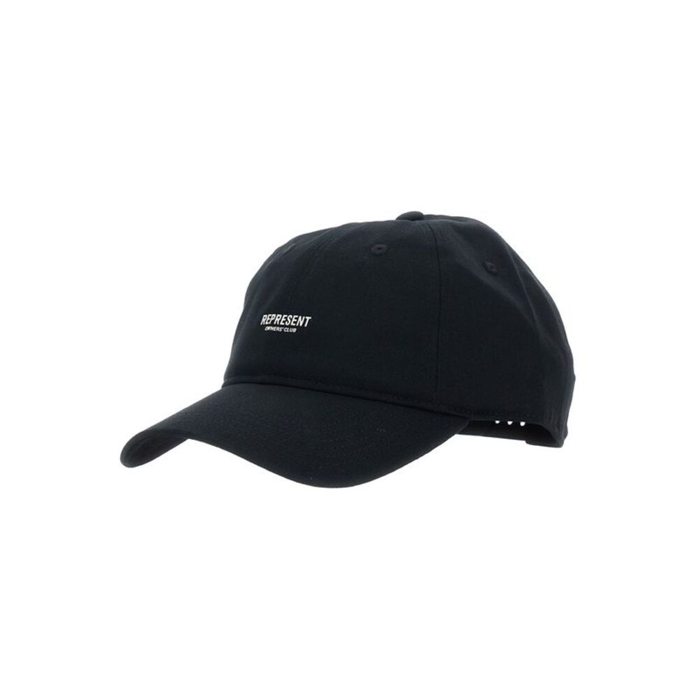 Represent Men Black Baseball Cap With Logo On The Front In Cotton For Men